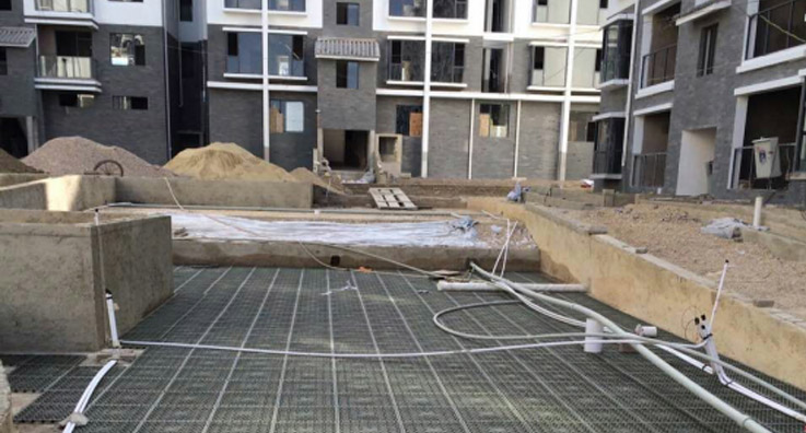 廣場綠化工程蓄排水板施工案例